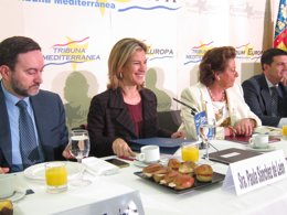 Sánchez de León en el desayuno Fórum Europa