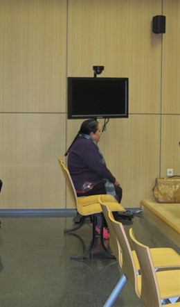 La acusada al inicio del juicio