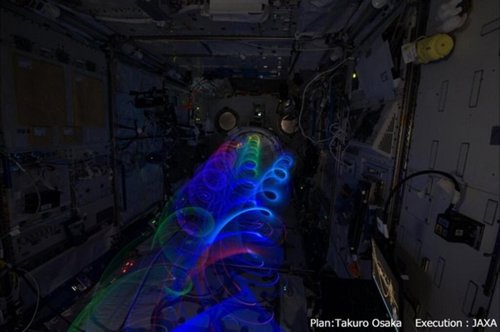 Juego de luces en la ISS