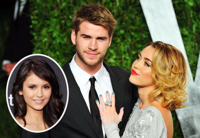 Miley Cyrus dolida al ver la relación de su ex, Liam Hemsworth, y Nina Dobrev
