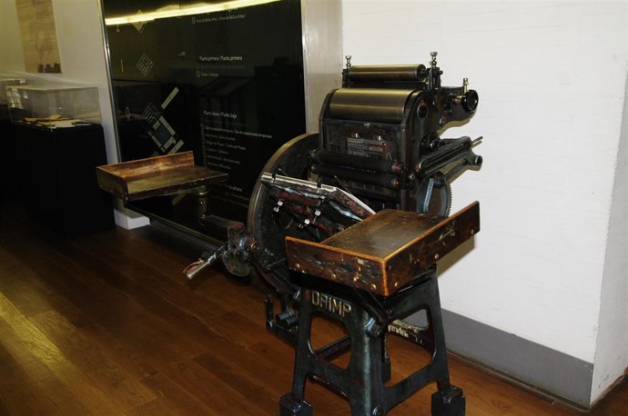 Una de las máquinas de la exposición