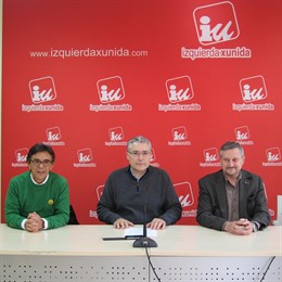 Roberto Sánchez Ramos, Manuel orviz y Willy Meyer.