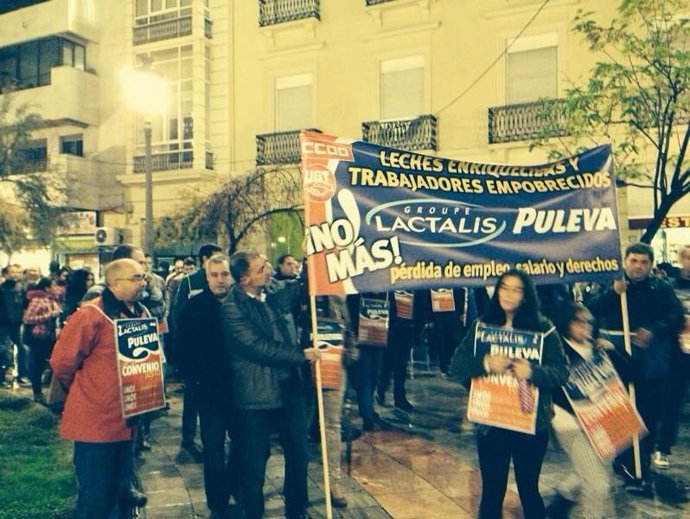 Movilización trabajadores de Puleva