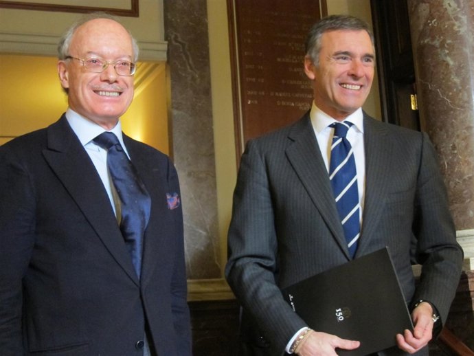 José Luis Feito (IEE y CEOE) y Borja García Nieto (Círculo Ecuestre)