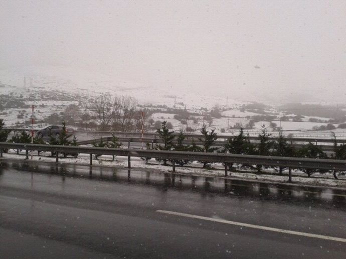 Nieve en Cantabria, carreteras