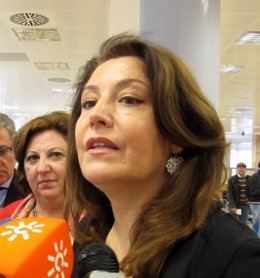 La delegada del Gobierno en Andalucía, Carmen Crespo, hoy en Sevilla.