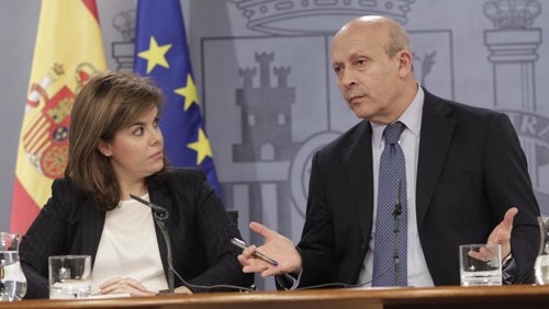Soraya Saez de Santamaría y José Ignacio Wert
