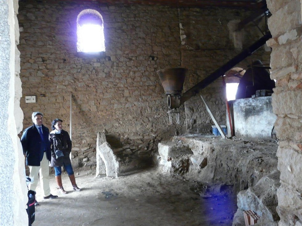 Lorite y Medina durante la visita a las obras