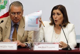 La ministra de Asuntos Exteriores de Perú, Eda Rivas