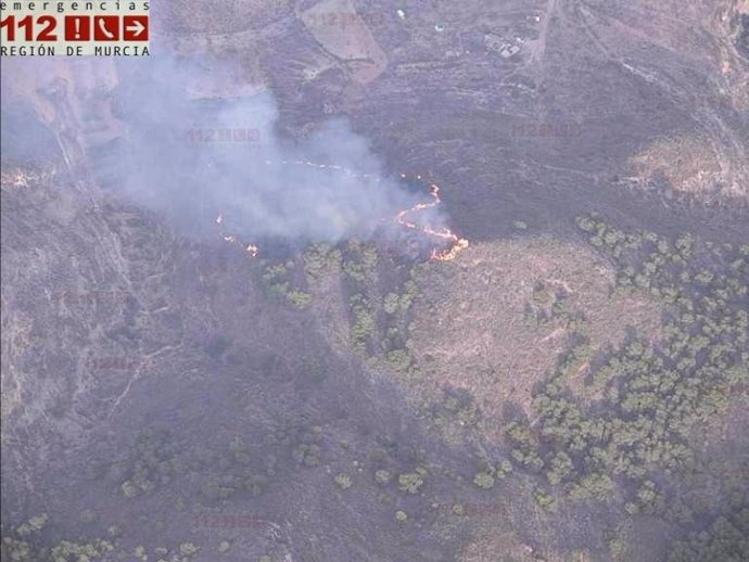 Incendio forestal en la Sierra del Algarrobo, Fuente Álamo