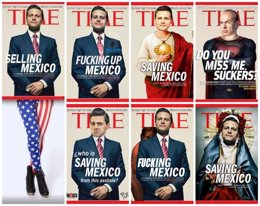 Protadas modificadas de Peña Nieto en la revista Time