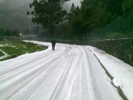 Temporal de nieve en La Orotava