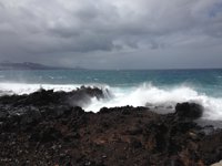 La borrasca deja más de 40 litros por metro cuadrado y vientos de 100 km/h en Canarias