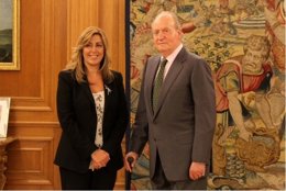 Susana Díaz y Su Majestad el Rey en el Palacio de la Zarzuela