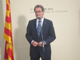 Artur Mas, tras el acto institucional de la Diada