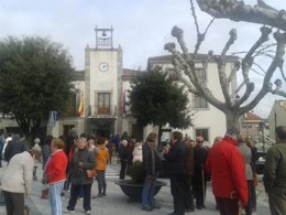 Concentración en El Escorial
