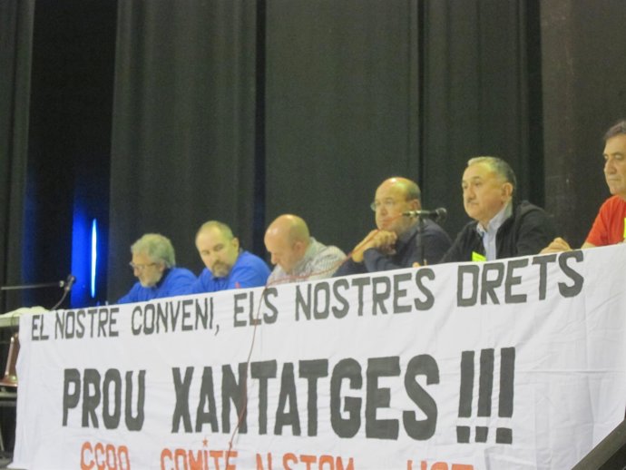 Asamblea de trabajadores de Alstom