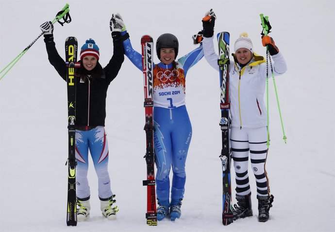 Maze, Fenninger y Rebensburg, podio del gigante de Sochi