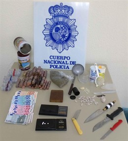 Material incautado por Cuerpo Nacional de Policía
