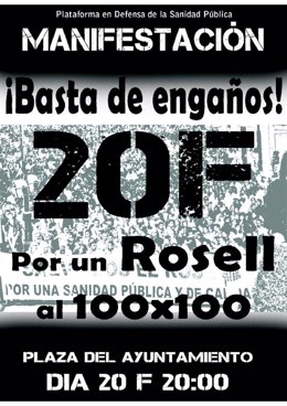 Cartel manifestación 'Por un Rosell 100x100'