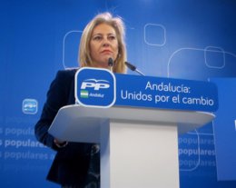 Carolina España en la sede del PP-A