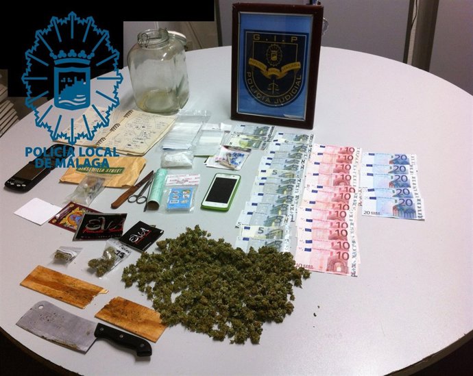 Dinero droga intervenidos policía local