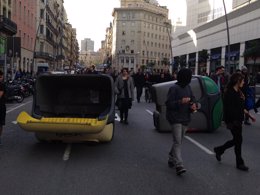 Protesta por el desalojo de La Carboneria en Barcelona