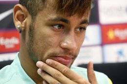 Neymar en rueda de prensa