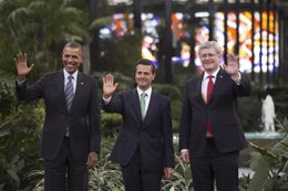Obama, Peña Nieto y Harper