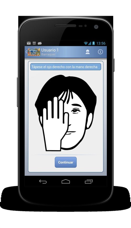 Aplicación de Barraquer para realizar un test visual