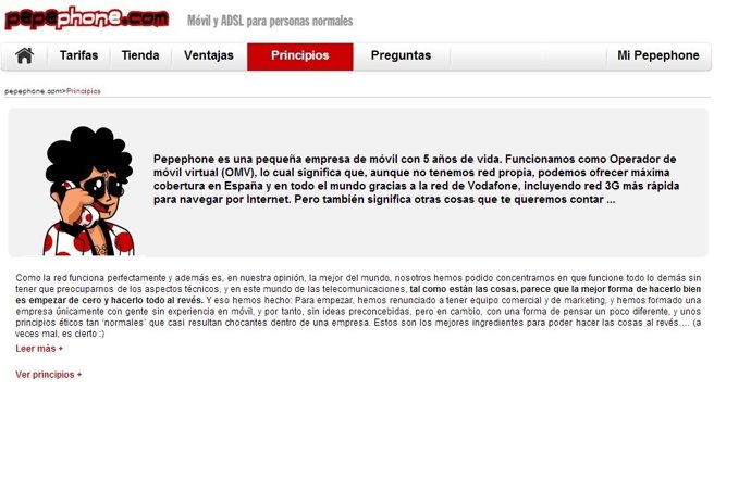Página web de Pepephone