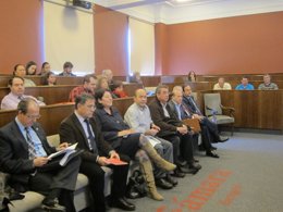 Jornada 'Crisis y recuperación' en la Cámara de Comercio de Zaragoza.