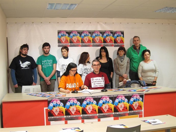 Representantes de las 'Mareas Ciudadanas'