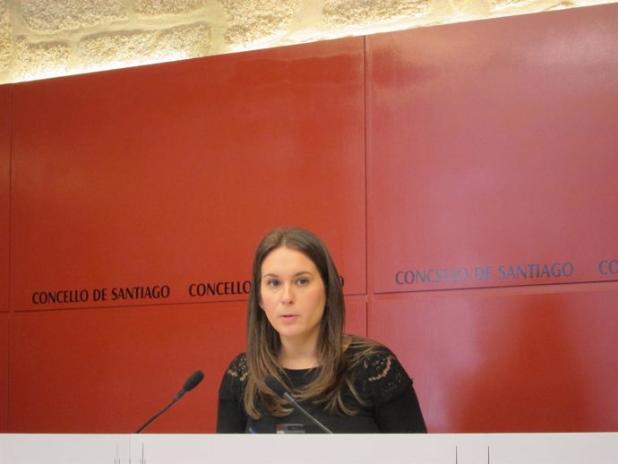 La concejala de Santiago María Castelao en rueda de prensa
