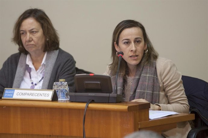 La directora de la Axencia Galega de Infraestruturas, Ethel Vázquez, en comisión