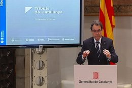 Mas presenta el primer paso de la Hacienda catalana