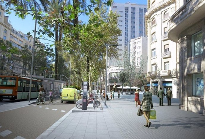 Proyecto de reforma de la avenida Diagonal de Barcelona entre plaza Francesc Mac