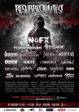 Cartel del Resurrection Fest para 2014