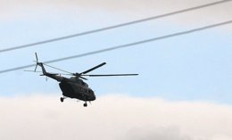 Helicóptero militar de Fuerza Aérea colombiana