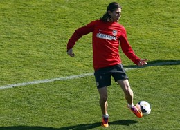 Filipe Luis entrenando en Majadahonda