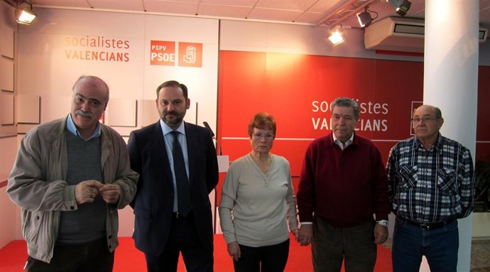 Matías Alonso, Jose Luis Ábalos, Pilar Alcorisa, Luis Romero y Miguel Garrido
