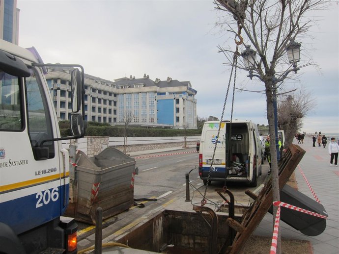 Daños del temporal en Santander