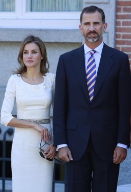 El príncipe Felipe y la princesa Letizia en Zarzuela