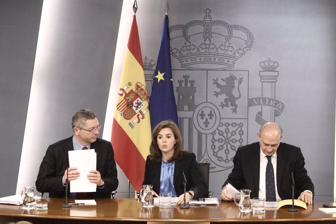 Consejo de Ministros, Gallardón, Santamaría y Jorge Fernández Díaz