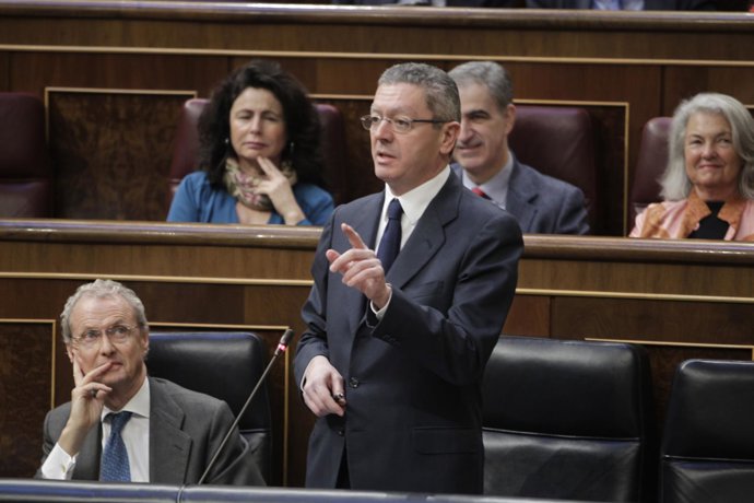 El ministro de Justicia, Alberto Ruiz Gallardón, 