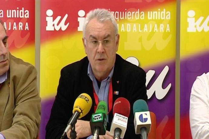 Cayo Lara en la Conferencia Regional de IU Castilla-La Mancha en Guadalajara.