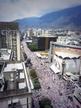 Concentración opositora en Sucre, Caracas