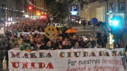 Manifestación en Logroño de las Mareas Ciudadanas