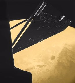Rosetta a su paso por Marte