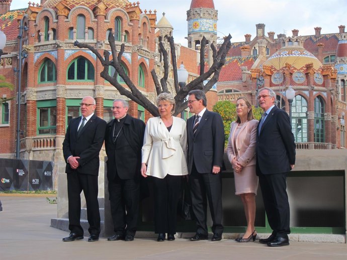 Inauguración de las obras del recinto modernista del Hospital Sant Pau